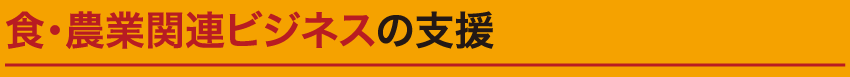 食・農業関連ビジネスの支援