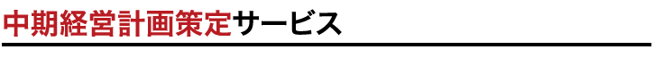 中期経営計画策定サービス