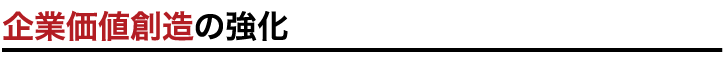 企業価値創造の強化